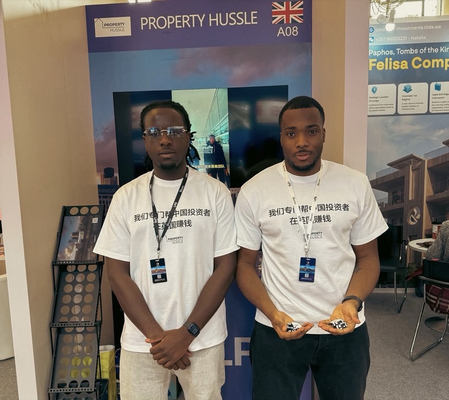 RJ and Kunmi representing Property Hussle at an investment event